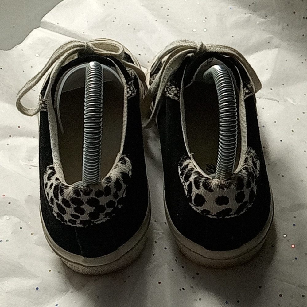 Sidewalk Low-Top Sneakers in Suede and Spot Calf Hair - Picture 5 of 9